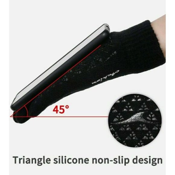 Achiou Winter Glove Black Large Touchscreen Compatible Warm - Picture 5 of 6